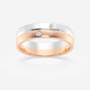 4mm Round Cut Double Burnished Lab Grown Men's Wedding Band