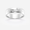 4mm Round Cut Double Burnished Lab Grown Men's Wedding Band