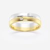 4mm Round Cut Double Burnished Lab Grown Men's Wedding Band