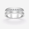 5mm Round Cut Channel Set Lab Grown Men's Wedding Band