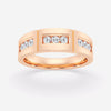 4mm Round Cut Lab Grown Channel Set Men's Wedding Band
