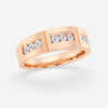 4mm Round Cut Lab Grown Channel Set Men's Wedding Band