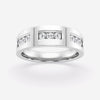 4mm Round Cut Lab Grown Channel Set Men's Wedding Band