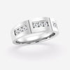 4mm Round Cut Lab Grown Channel Set Men's Wedding Band