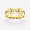 4mm Round Cut Lab Grown Channel Set Men's Wedding Band