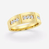 4mm Round Cut Lab Grown Channel Set Men's Wedding Band