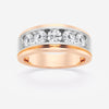 6mm Round Cut Lab Grown Men's Wedding Band In White Gold