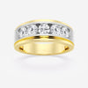 6mm Round Cut Lab Grown Men's Wedding Band In White Gold