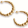 Beaded Gold Hoops for Women