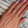 1.0-3.0 CT Oval CVD Diamond Dainty Engagement Ring