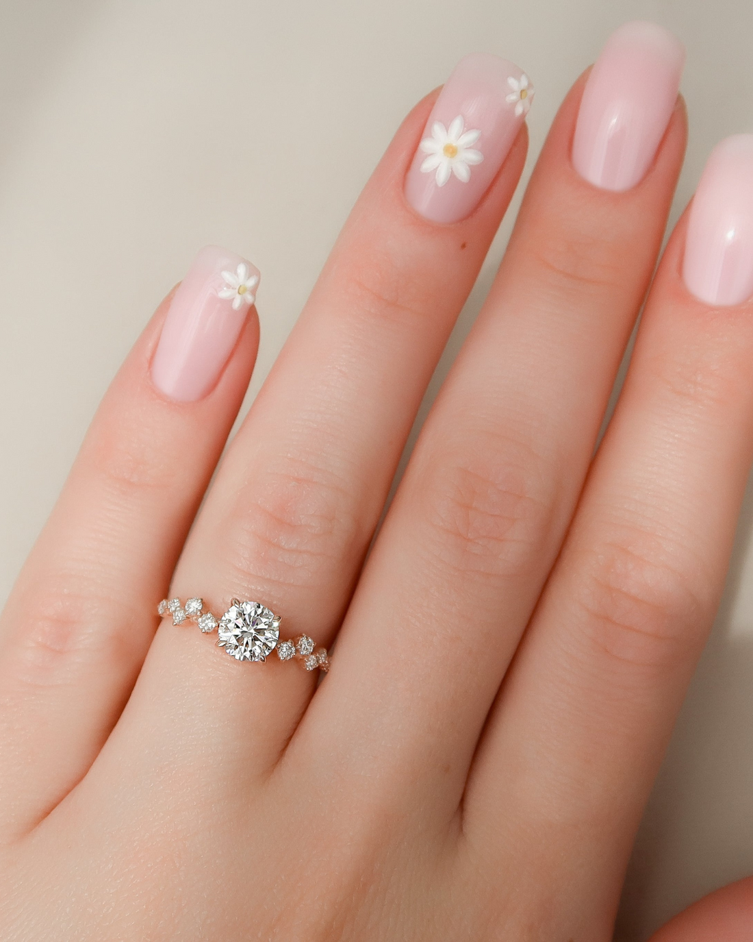 1.50 - 3.50 CT Round Cut CVD Diamond mia-setting Engagement Ring