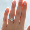 2.0 - 4.0 CT Round Cut CVD Diamond Three Stone Style Engagement Ring