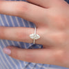 2.0 - 4.0 CT Marquise Cut CVD Diamond Pave Slim Engagement Ring