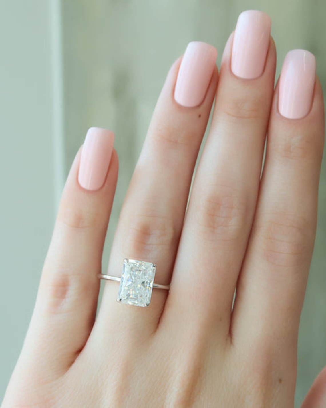 2.0 - 4.0  CT Radiant Cut CVD Diamond Solitaire Engagement Ring