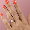 2.0 - 4.0 CT Round Cut CVD Diamond Twisted Engagement Ring