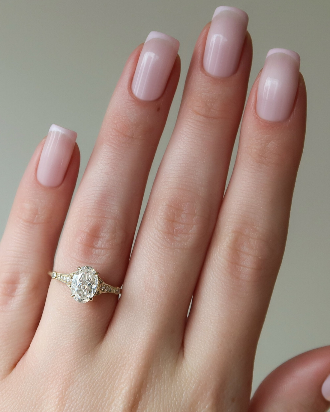 1.50 - 3.50 CT Oval Cut CVD Diamond Pave Engagement Ring