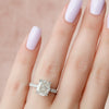 2.0 - 4.0 CT Elongated Cushion Cut CVD Diamond Hidden Halo & Pave Style Engagement Ring