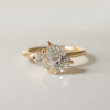 1.25 Carats Pear Shaped CVD Diamond Two Stone Style Engagement Ring