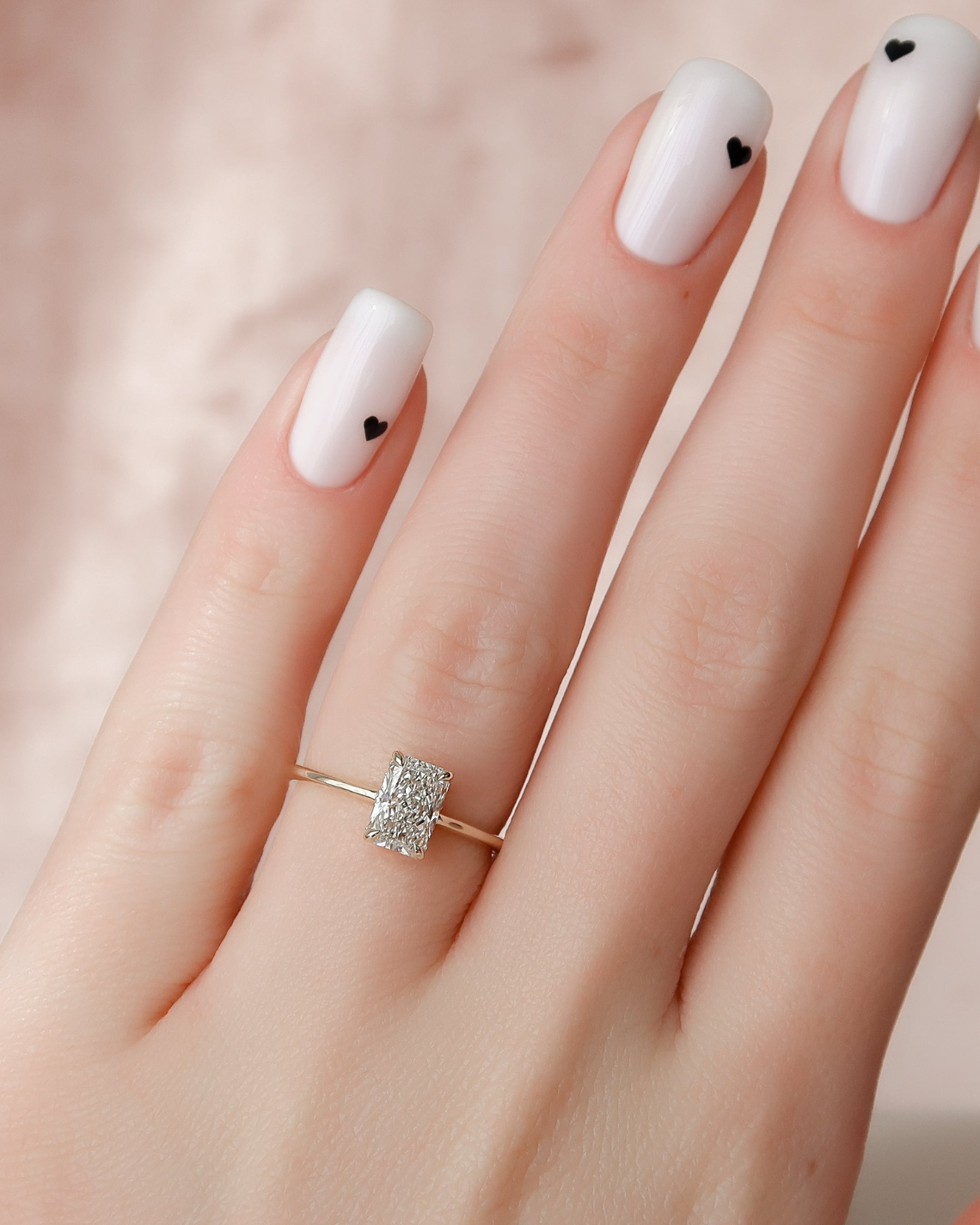 2.0 - 4.0  CT Radiant Cut CVD Diamond Hidden Halo Engagement Ring