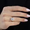 1.50  - 3.50 CT Round Cut CVD Diamond Hidden Halo Engagement Ring