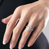 1.0 - 3.0 CT Pear Cut CVD Diamond Bypass Setting Engagement Ring