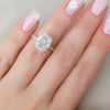 2.0 - 4.0 CT Elongated Cushion Cut CVD Diamond Hidden Halo & Pave Style Engagement Ring