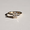 1.5- 3.5 CT Oval CVD Diamond Solitaire Engagement Ring