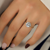 1.0  - 3.0 CT Round Cut CVD Diamond twist  Engagement Ring