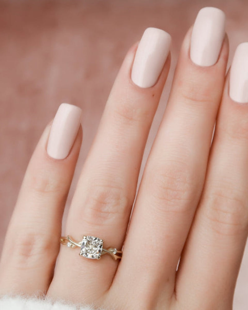 1.50 - 3.50 CT Cushion Cut CVD Diamond twig Engagement Ring