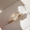 1.40 -2.50 Carats cushion Shaped CVD Diamond Three Stone Style Engagement Ring