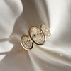 3.53 Carats  Oval Shaped CVD Diamond Three Stone Style Engagement Ring