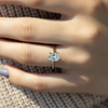 1.50 - 3.50 CT Oval Cut CVD Diamond Solitaire Engagement Ring