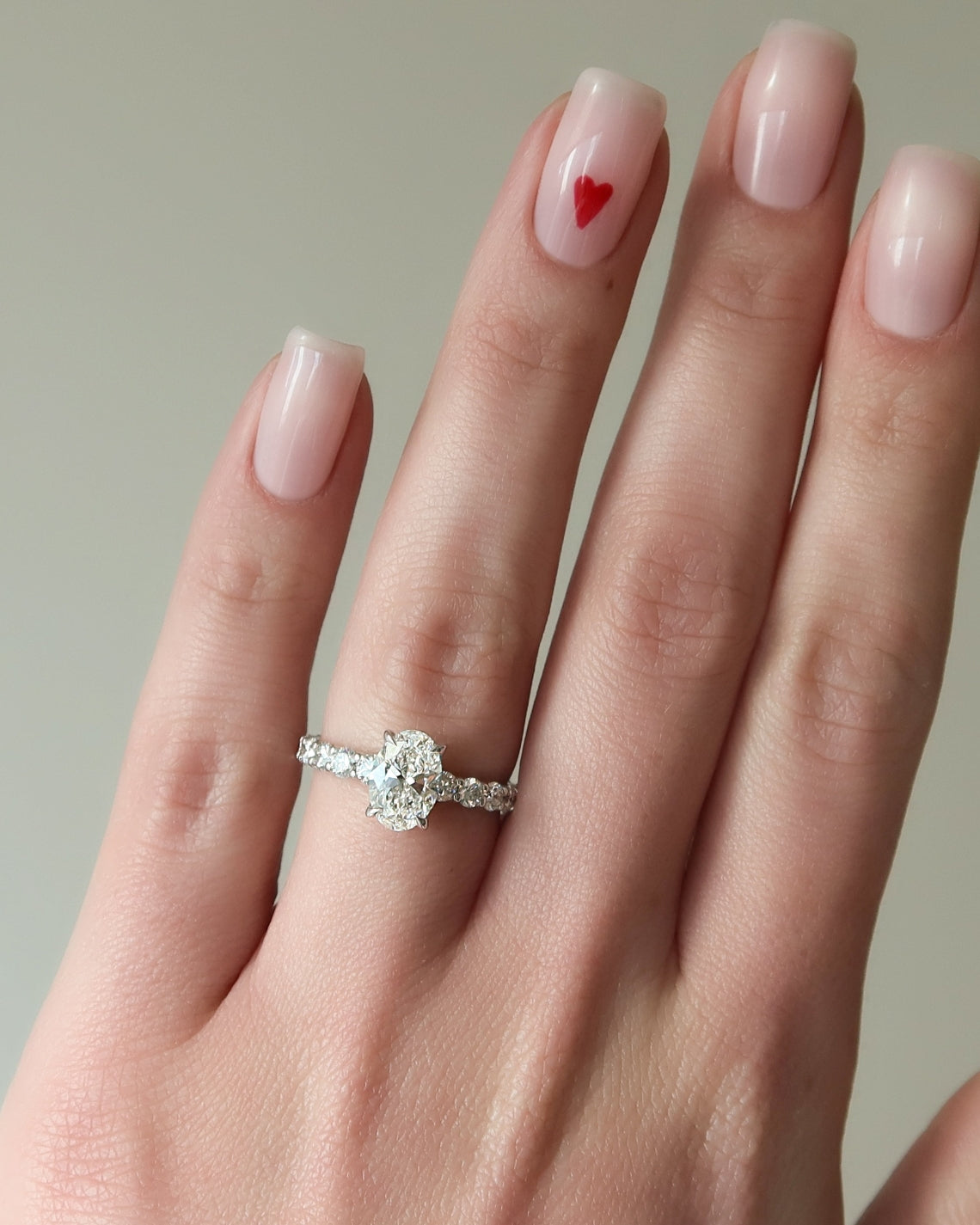 2.0 - 4.0 CT Oval Cut CVD Diamond Hidden Halo & pave  Engagement Ring