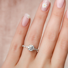 2.0 - 3.0 CT Round Cut CVD Diamond Hidden Halo & Pave Engagement Ring
