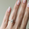 1.50 - 3.50 CT Oval  Cut CVD Diamond Hidden Halo Engagement Ring