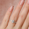 1.0 - 3.0 CT Oval Cut CVD Diamond Hidden Halo & pave  Engagement Ring