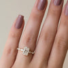2.0 - 4.0  CT Radiant Cut CVD Diamond Hidden Halo & Pave Engagement Ring