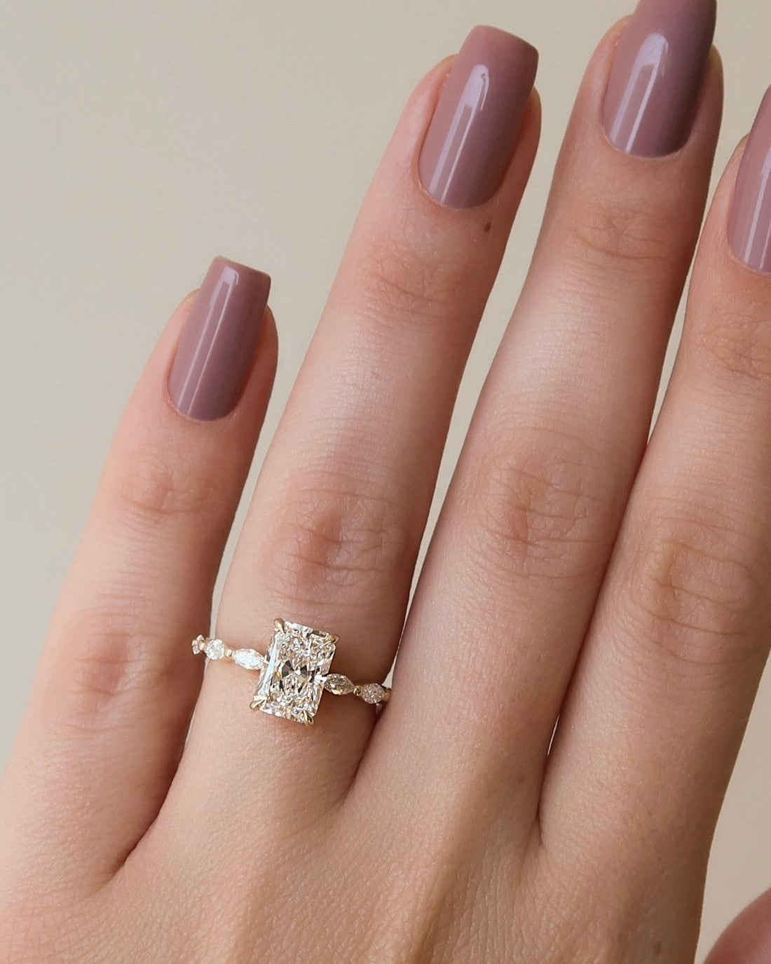 2.0 - 4.0  CT Radiant Cut CVD Diamond Hidden Halo & Pave Engagement Ring