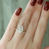 1.0 - 3.0  CT Pear Cut CVD Diamond Vintage Engagement Ring