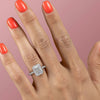 2.0 - 4.0  CT Radiant Cut CVD Diamond Halo & Pave Engagement Ring