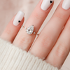 1.0 - 3.0 CT Pear Cut CVD Diamond Hidden Halo & Dainty Pave Engagement Ring