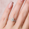 1.0 - 3.0 CT Pear Cut CVD Diamond Hidden Halo & Pave Engagement Ring