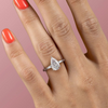 1.0- 3.0 CT Pear Cut CVD Diamond Three Stone Style Engagement Ring
