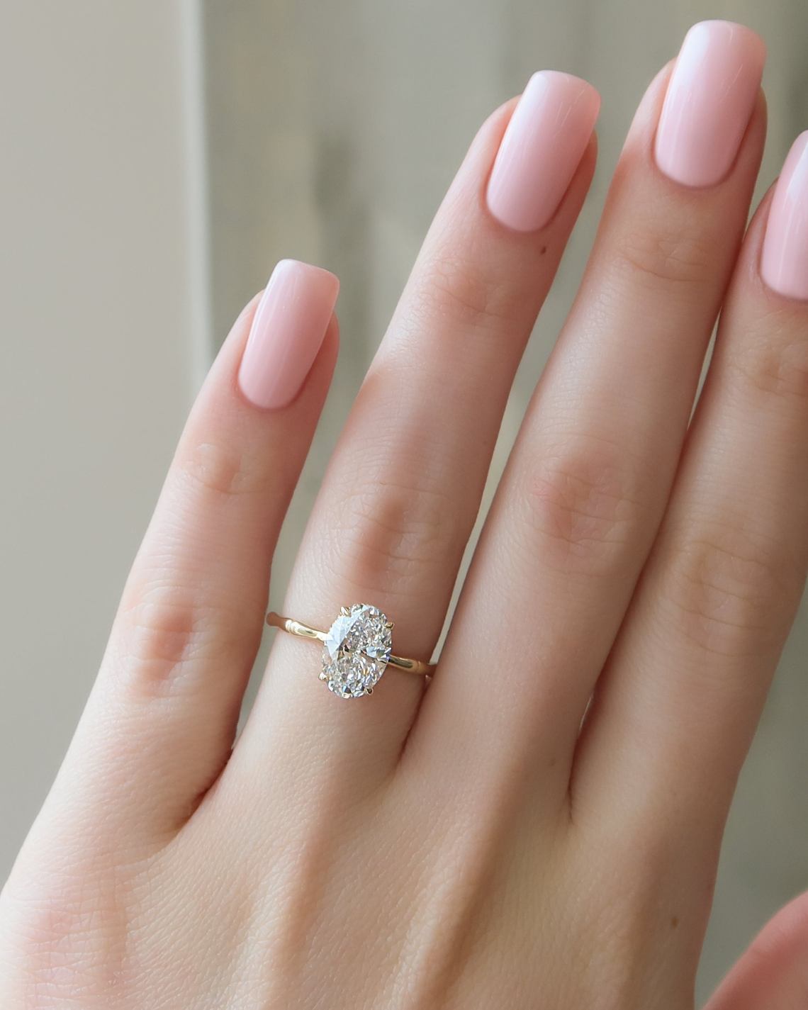 1.0 -3.0 CT Oval Cut CVD Diamond Hidden Halo Engagement Ring