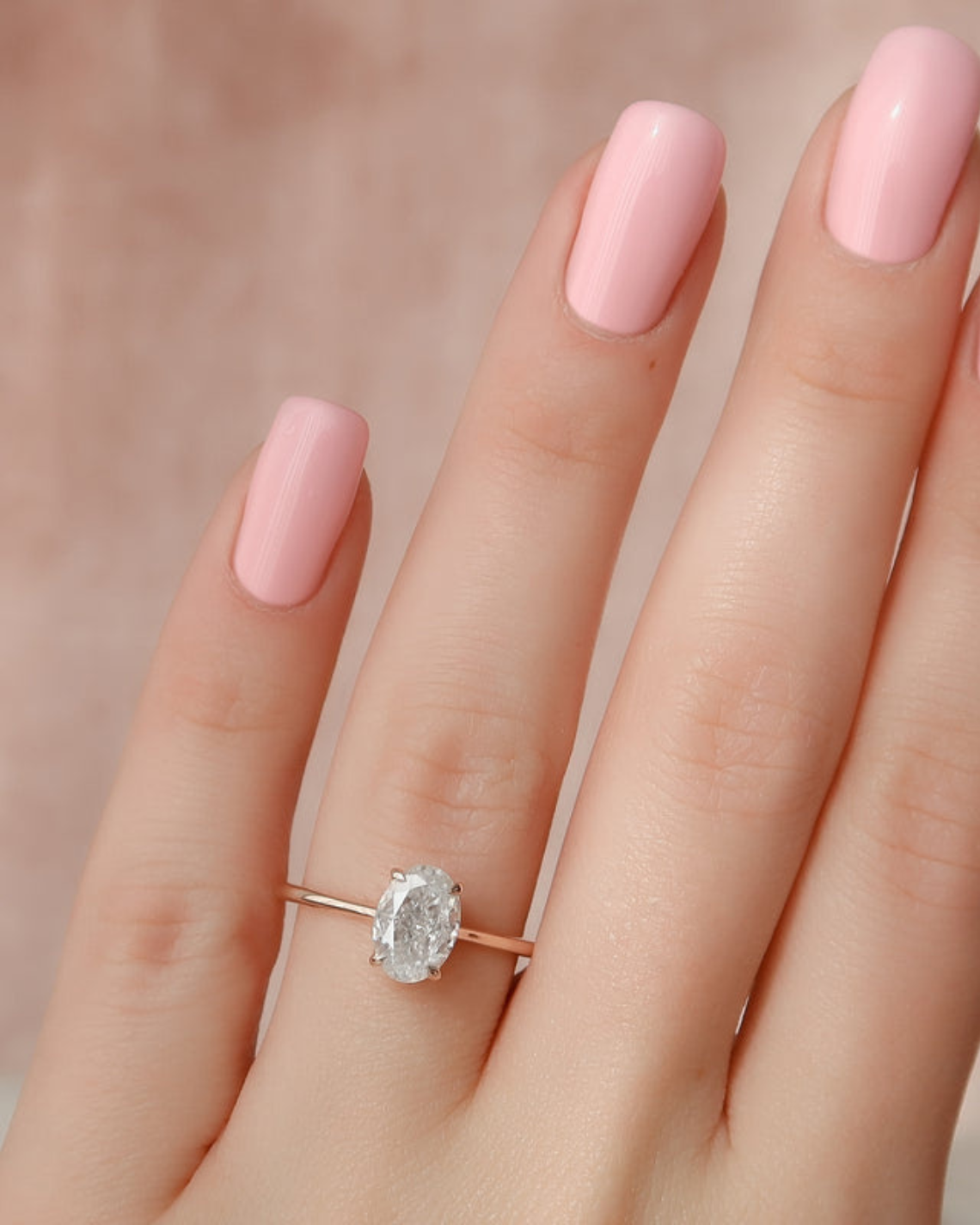 2.0 -4.0 CT Oval Cut CVD Diamond Hidden Halo Engagement Ring