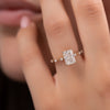 2.0 - 4.0  CT Radiant Cut CVD Diamond Hidden Halo & Dainty Engagement Ring