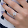 2.0 - 4.0  CT Radiant Cut CVD Diamond Hidden Halo & Pave Engagement Ring