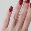 2.0 - 4.0 CT Marquise shaped CVD Diamond Hidden Halo & Pave Style Engagement Ring
