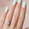 2.0 - 4.0 CT Oval Cut CVD Diamond Halo & Pave Engagement Ring