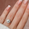 2.0 - 4.0 CT Round Cut CVD Diamond Hidden Halo & Pave Engagement Ring
